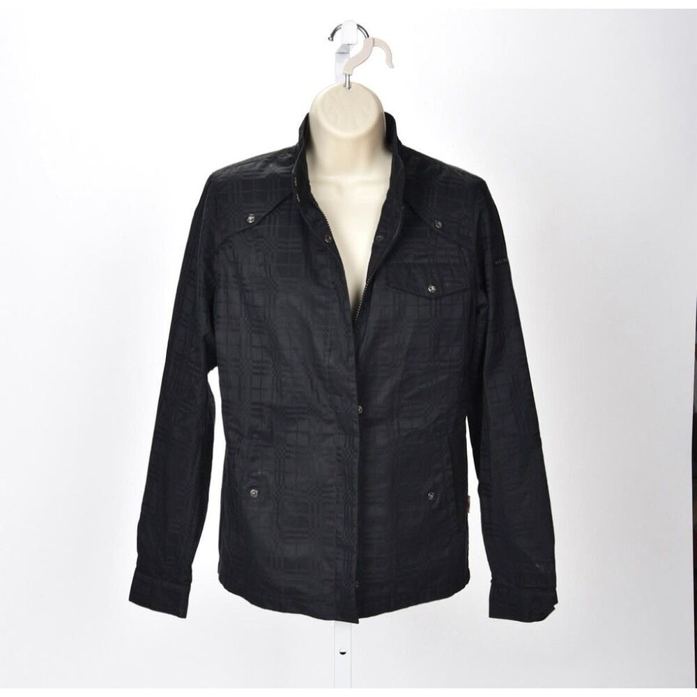 Burberry Black Subtle Geometric Pattern Golf Jacket Size S